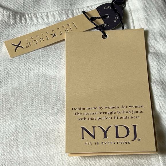 NWT NYDJ Marilyn Straight Optic White Sz 8 Feminine 90’s Hippie Stretch LiftTuck - Picture 8 of 10